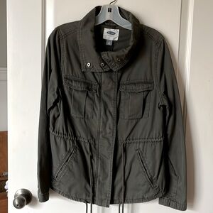 Army green zip jacket